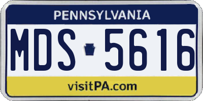 PA license plate MDS5616