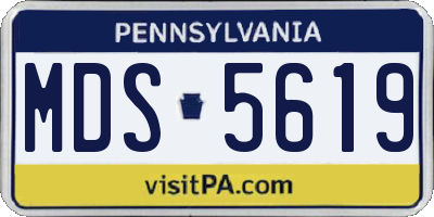 PA license plate MDS5619