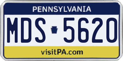 PA license plate MDS5620
