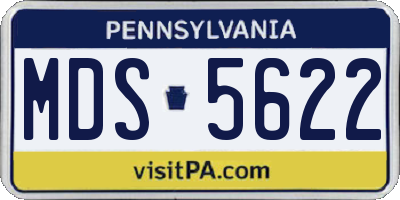 PA license plate MDS5622