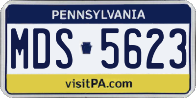 PA license plate MDS5623