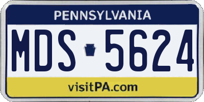 PA license plate MDS5624