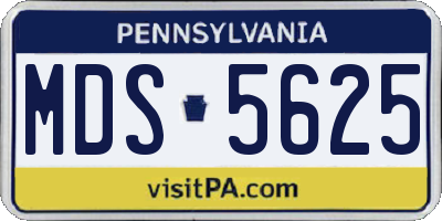 PA license plate MDS5625