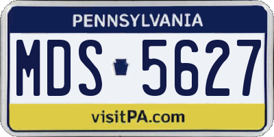 PA license plate MDS5627