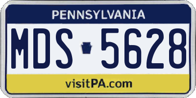 PA license plate MDS5628