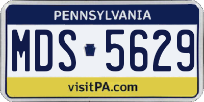 PA license plate MDS5629
