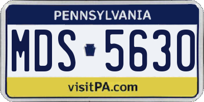 PA license plate MDS5630