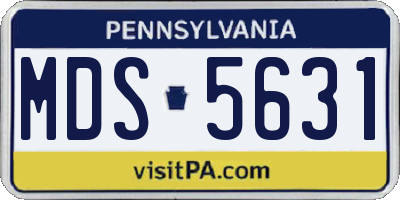 PA license plate MDS5631
