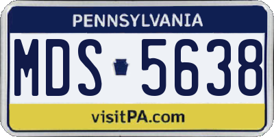 PA license plate MDS5638