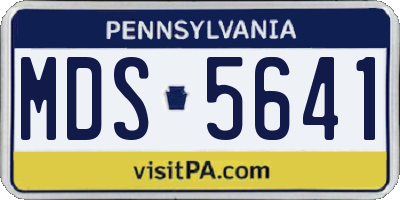 PA license plate MDS5641