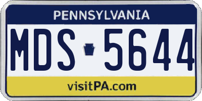PA license plate MDS5644