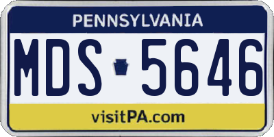 PA license plate MDS5646
