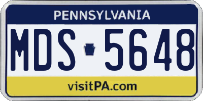 PA license plate MDS5648