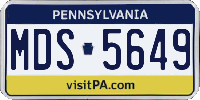 PA license plate MDS5649