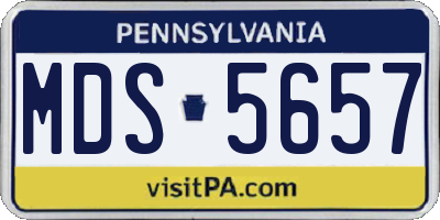PA license plate MDS5657