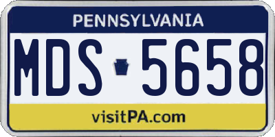 PA license plate MDS5658