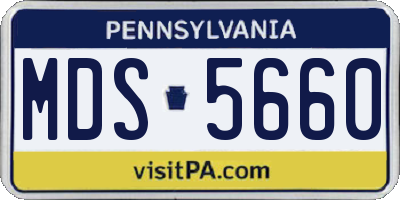 PA license plate MDS5660