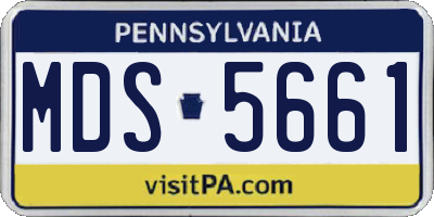 PA license plate MDS5661