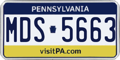 PA license plate MDS5663