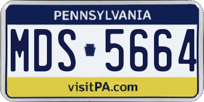 PA license plate MDS5664