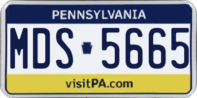 PA license plate MDS5665