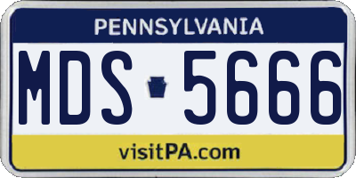 PA license plate MDS5666