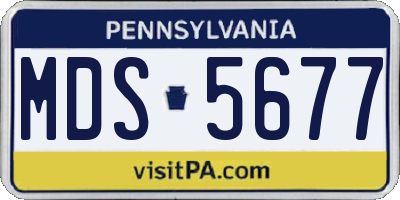 PA license plate MDS5677