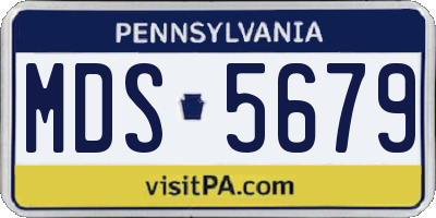 PA license plate MDS5679