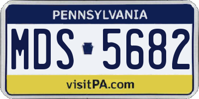 PA license plate MDS5682