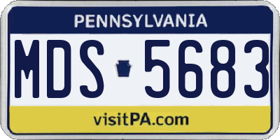 PA license plate MDS5683
