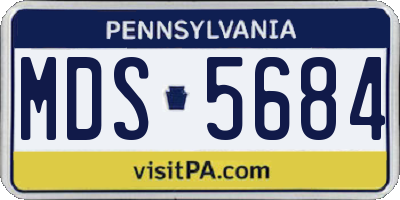 PA license plate MDS5684