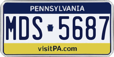 PA license plate MDS5687