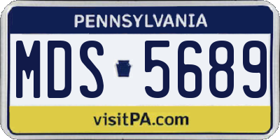 PA license plate MDS5689