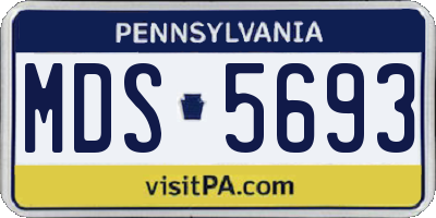 PA license plate MDS5693