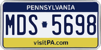 PA license plate MDS5698