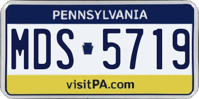 PA license plate MDS5719