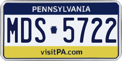 PA license plate MDS5722