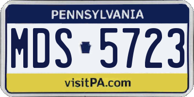 PA license plate MDS5723