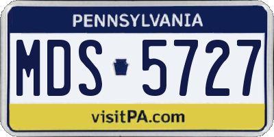 PA license plate MDS5727
