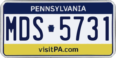 PA license plate MDS5731