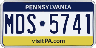 PA license plate MDS5741