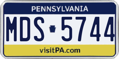 PA license plate MDS5744