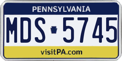 PA license plate MDS5745