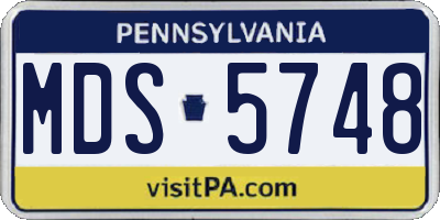 PA license plate MDS5748