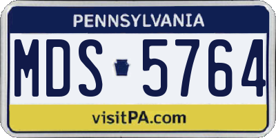 PA license plate MDS5764