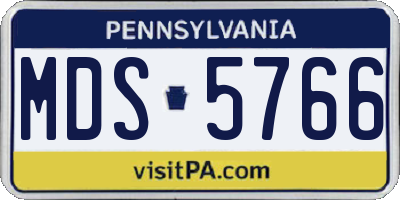 PA license plate MDS5766