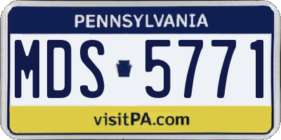 PA license plate MDS5771