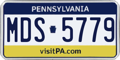 PA license plate MDS5779