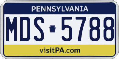 PA license plate MDS5788