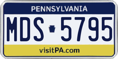 PA license plate MDS5795